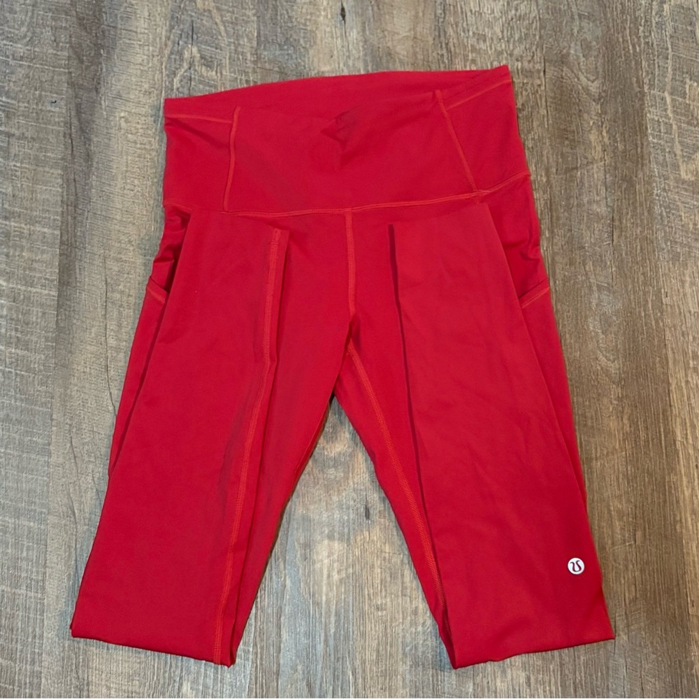 Lululemon Red Athletic Leggings